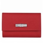 Geldbörse Roseau HPN-3253 Rot, Farbe: rot/weinrot, Marke: Longchamp, EAN: 3597921844105, Abmessungen in cm: 14x10x4, Bild 1 von 2