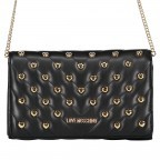 Umhängetasche Borsa Matt Nappa Schwarz, Farbe: schwarz, Marke: Love Moschino, EAN: 8054406652242, Abmessungen in cm: 22x14x6, Bild 1 von 7