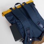 Rucksack Christopher Glossy Blocking Series Volumen 18 Liter Navy Mustard, Farbe: blau/petrol, Marke: Doughnut, EAN: 4895222503189, Abmessungen in cm: 32x45x13, Bild 11 von 12