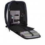 Rucksack Securipak Laptop Backpack 15.6 Zoll mit USB-Anschluss Eclipse Blue, Farbe: blau/petrol, Marke: Samsonite, EAN: 5400520023087, Abmessungen in cm: 30x44x16, Bild 8 von 15