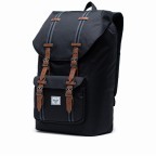 Rucksack Little America Cotton Webbing Volumen 23 Liter Black Black Tan, Farbe: schwarz, Marke: Herschel, EAN: 0828432314591, Abmessungen in cm: 28x50x17, Bild 2 von 5