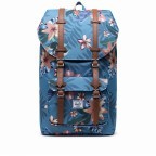Rucksack Little America Volumen 23 Liter Summer Floral Heaven Blue, Farbe: bunt, Marke: Herschel, EAN: 0828432391660, Abmessungen in cm: 28x50x17, Bild 1 von 4
