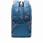 Rucksack Little America Volumen 23 Liter Summer Floral Heaven Blue, Farbe: bunt, Marke: Herschel, EAN: 0828432391660, Abmessungen in cm: 28x50x17, Bild 3 von 4