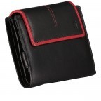 Geldbörse Multicolor Schwarz Rot, Farbe: rot/weinrot, Marke: Hausfelder Manufaktur, EAN: 4039584251801, Abmessungen in cm: 13x10.5x2.2, Bild 2 von 5