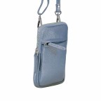 Handytasche Nappa mit Schulterriemen Blau, Farbe: blau/petrol, Marke: Hausfelder Manufaktur, EAN: 4251672798535, Abmessungen in cm: 10x17x1.5, Bild 2 von 7