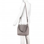 Beuteltasche Nappa Grau, Farbe: grau, Marke: Hausfelder Manufaktur, EAN: 4251672755064, Abmessungen in cm: 25.5x27x13.5, Bild 4 von 10