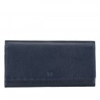 Geldbörse Amra Bradley mit RFID-Funktion Dunkelblau, Farbe: blau/petrol, Marke: Hausfelder Manufaktur, EAN: 4251672748721, Abmessungen in cm: 19x9.5x2.5, Bild 1 von 5