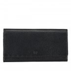 Geldbörse Amra Bradley mit RFID-Funktion Schwarz, Farbe: schwarz, Marke: Hausfelder Manufaktur, EAN: 4251672748738, Abmessungen in cm: 19x9.5x2.5, Bild 1 von 5