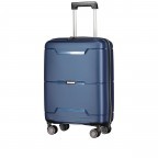 Koffer PP20 innerhalb der IATA-Norm 55 cm Blue Metallic, Farbe: blau/petrol, Marke: Franky, EAN: 4251672758287, Abmessungen in cm: 39.5x55x20, Bild 2 von 10