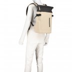 Rucksack Aarhus Cream Black, Farbe: beige, Marke: Kapten & Son, EAN: 4251145250164, Abmessungen in cm: 27x44.5x14, Bild 4 von 5