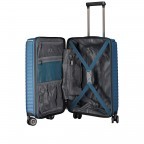 Koffer PP13 55 cm Blue Metallic, Farbe: blau/petrol, Marke: Franky, EAN: 4251672746178, Abmessungen in cm: 39x55x21, Bild 8 von 10