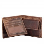 Geldbörse Wesley Vintage Style Braun, Farbe: braun, Marke: Blackbeat, EAN: 4035486095383, Abmessungen in cm: 12x10x2, Bild 3 von 4
