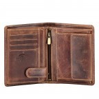 Geldbörse Wesley viele Fächer Natur, Farbe: cognac, Marke: Blackbeat, EAN: 4035486095482, Abmessungen in cm: 9.5x12.5x2, Bild 3 von 5
