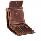 Geldbörse Wesley viele Fächer Natur, Farbe: cognac, Marke: Blackbeat, EAN: 4035486095482, Abmessungen in cm: 9.5x12.5x2, Bild 5 von 5