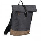 Rucksack RS49 Anthra Cognac, Farbe: anthrazit, Marke: Franky, EAN: 4251672747137, Abmessungen in cm: 28x44x12, Bild 2 von 9