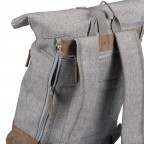 Rucksack RS49 Light Grey Cognac, Farbe: grau, Marke: Franky, EAN: 4251672747168, Abmessungen in cm: 28x44x12, Bild 7 von 9