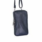 Handytasche Dollaro mit Schulterriemen Dunkelblau, Farbe: blau/petrol, Marke: Hausfelder Manufaktur, EAN: 4065646002326, Abmessungen in cm: 11x17.5x2, Bild 2 von 6