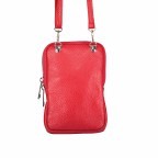 Handytasche Dollaro mit Schulterriemen Rot, Farbe: rot/weinrot, Marke: Hausfelder Manufaktur, EAN: 4065646002401, Abmessungen in cm: 11x17.5x2, Bild 3 von 6