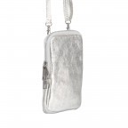 Handytasche Metallic mit Schulterriemen Silber, Farbe: metallic, Marke: Hausfelder Manufaktur, EAN: 4065646002524, Abmessungen in cm: 11x17.5x2, Bild 2 von 6
