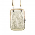 Handytasche Metallic mit Schulterriemen Silber, Farbe: metallic, Marke: Hausfelder Manufaktur, EAN: 4065646002524, Abmessungen in cm: 11x17.5x2, Bild 3 von 6