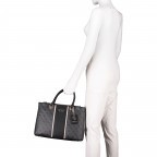 Handtasche Cathleen Coal, Farbe: schwarz, Marke: Guess, EAN: 0190231373018, Abmessungen in cm: 37x26x12, Bild 4 von 10