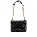 Umhängetasche Borsa Quilted Nappa Schwarz, Farbe: schwarz, Marke: Love Moschino, EAN: 8059826618885, Abmessungen in cm: 26x19x9, Bild 8 von 9