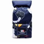 Rucksack Little America Rubber Straps Volumen 23 Liter Mickey Past Future, Farbe: blau/petrol, Marke: Herschel, EAN: 0828432388868, Abmessungen in cm: 28x50x17, Bild 5 von 5