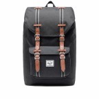 Rucksack Little America Größe 17 Liter Black Black Tan, Farbe: schwarz, Marke: Herschel, EAN: 0828432315710, Abmessungen in cm: 28x41x13, Bild 1 von 4