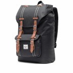 Rucksack Little America Größe 17 Liter Black Black Tan, Farbe: schwarz, Marke: Herschel, EAN: 0828432315710, Abmessungen in cm: 28x41x13, Bild 2 von 4