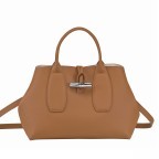 Handtasche Roseau Handtasche M Natur, Farbe: cognac, Marke: Longchamp, EAN: 3597921932925, Abmessungen in cm: 30x23.5x12, Bild 1 von 6