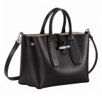 Handtasche Roseau Handtasche M Schwarz, Farbe: schwarz, Marke: Longchamp, EAN: 3597921944201, Abmessungen in cm: 30x23.5x12, Bild 3 von 4