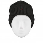Mütze Pima Cotton Beanie Black, Farbe: schwarz, Marke: Tommy Hilfiger, EAN: 8720111778064, Bild 1 von 2