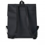 Rucksack MSN Mini Black, Farbe: schwarz, Marke: Rains, EAN: 5711747456016, Abmessungen in cm: 30.5x34.5x12, Bild 2 von 8