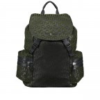 Rucksack Established Highlight Flap Backpack Black Flocked Monogram, Farbe: schwarz, Marke: Tommy Hilfiger, EAN: 8720111769208, Bild 1 von 7