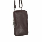 Handytasche Dollaro mit Schulterriemen Dunkelbraun, Farbe: braun, Marke: Hausfelder Manufaktur, EAN: 4065646002319, Abmessungen in cm: 11x17.5x2, Bild 2 von 6