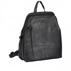 Rucksack Nappa Schwarz, Farbe: schwarz, Marke: Hausfelder Manufaktur, EAN: 4251672787935, Abmessungen in cm: 25x30x10, Bild 2 von 6