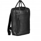 Rucksack Nappa Schwarz, Farbe: schwarz, Marke: Hausfelder Manufaktur, EAN: 4251672788338, Abmessungen in cm: 27.5x37x10, Bild 2 von 7