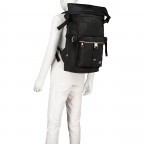 Rucksack Urban Rolltop Backpack Black, Farbe: schwarz, Marke: Tommy Hilfiger, EAN: 8720113713001, Abmessungen in cm: 27x45x20, Bild 3 von 5