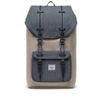 Rucksack Little America einfarbig Volumen 23 Liter Timberwolf Black Denim Black, Farbe: beige, Marke: Herschel, EAN: 0828432462612, Abmessungen in cm: 28.56x49.9x17.78, Bild 1 von 4