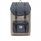 Rucksack Little America einfarbig Volumen 23 Liter Timberwolf Black Denim Black, Farbe: beige, Marke: Herschel, EAN: 0828432462612, Abmessungen in cm: 28.56x49.9x17.78, Bild 1 von 4