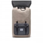 Rucksack Little America einfarbig Volumen 23 Liter Timberwolf Black Denim Black, Farbe: beige, Marke: Herschel, EAN: 0828432462612, Abmessungen in cm: 28.56x49.9x17.78, Bild 4 von 4