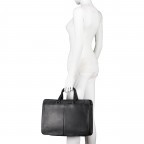 Aktentasche Bakerloo Briefbag MHZ Black, Farbe: schwarz, Marke: Strellson, EAN: 4053533851522, Abmessungen in cm: 39x28x13, Bild 4 von 11
