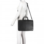 Aktentasche Bakerloo Briefbag MHZ Black, Farbe: schwarz, Marke: Strellson, EAN: 4053533851522, Abmessungen in cm: 39x28x13, Bild 6 von 11