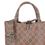 Handtasche mit Rautendruck Braun, Farbe: braun, Marke: Hausfelder Manufaktur, EAN: 4065646003644, Abmessungen in cm: 17x23.5x8.5, Bild 8 von 9