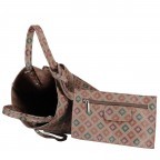 Handtasche mit Rautendruck Braun, Farbe: braun, Marke: Hausfelder Manufaktur, EAN: 4065646003644, Abmessungen in cm: 17x23.5x8.5, Bild 9 von 9