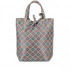 Handtasche mit Rautendruck Grau, Farbe: grau, Marke: Hausfelder Manufaktur, EAN: 4065646003651, Abmessungen in cm: 17x23.5x8.5, Bild 1 von 9