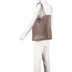 Shopper mit Rautendruck Grau, Farbe: grau, Marke: Hausfelder Manufaktur, EAN: 4065646001572, Abmessungen in cm: 28.5x38x12, Bild 4 von 5
