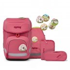 Schulranzen Cubo Eco Hero Edition Set 5-teilig Lamas in Bärjamas, Farbe: rosa/pink, Marke: Ergobag, EAN: 4057081077427, Abmessungen in cm: 25x40x20, Bild 1 von 8