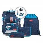 Schulranzen Space Set 5-teilig Sky Rocket, Farbe: blau/petrol, Marke: Step by Step, EAN: 4047443416834, Abmessungen in cm: 28x37x20, Bild 1 von 14