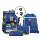 Schulranzen Space Set 5-teilig Soccer Team, Farbe: blau/petrol, Marke: Step by Step, EAN: 4047443358127, Abmessungen in cm: 28x37x20, Bild 1 von 14